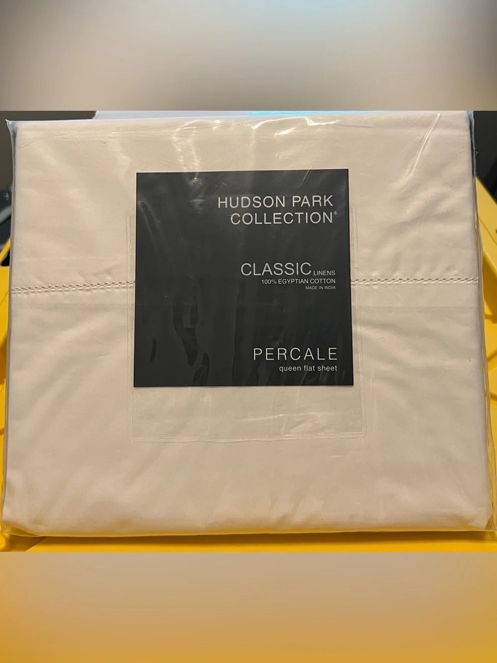 Hudson Park Collection Queen Flat Sheet - Cream